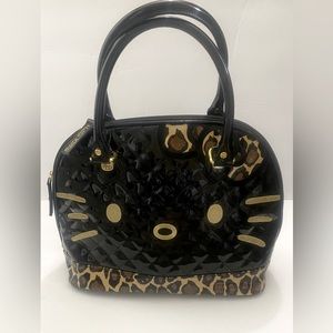 Hello Kitty X Loungefly Black Patent Quilted Purse